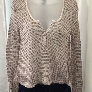 Windsor Lightweight Textured Knit Top – XS